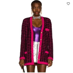 Saint Laurent Jacquard Cardigan Sz L